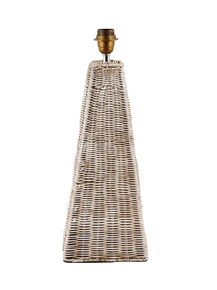 Pacific Lifestyle Natural Seacomb Rattan Pyramid Table Lamp - Image 6 of 6