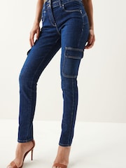 Inky Blue Lift, Slim And Shape Slim Cargo Jeans - Image 1 of 6