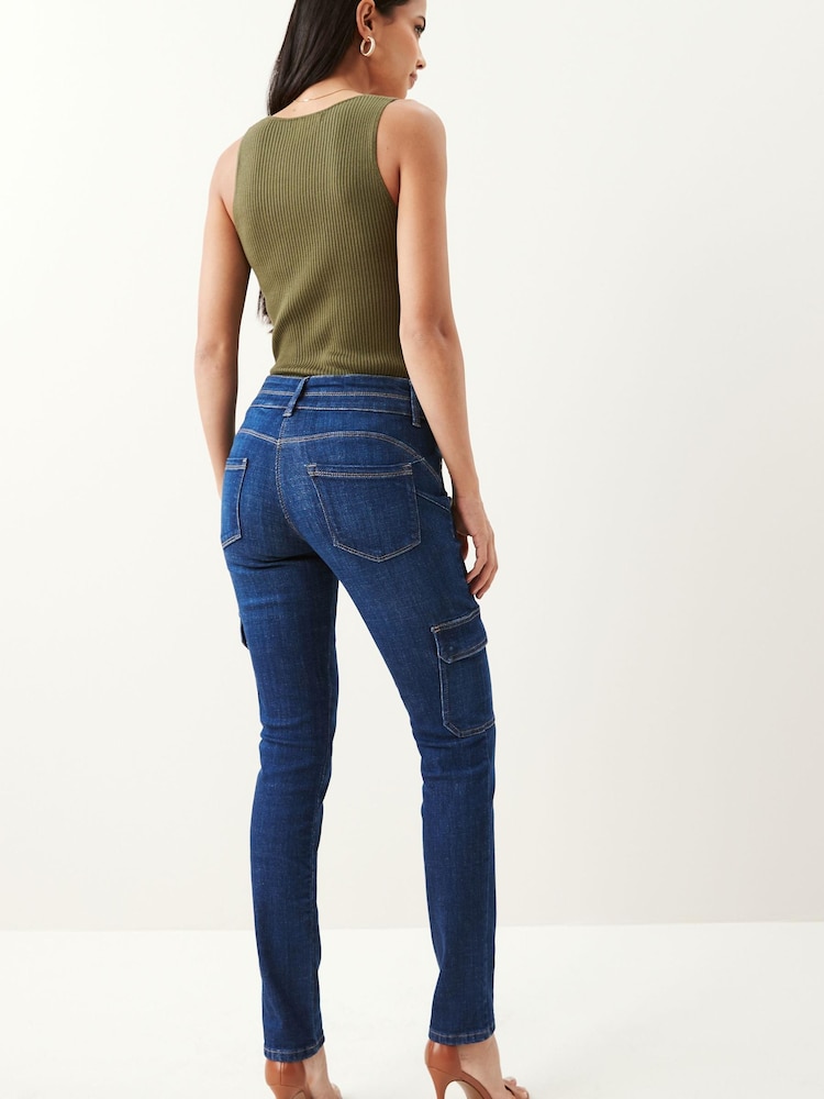 Inky Blue Lift, Slim And Shape Slim Cargo Jeans - Image 3 of 6