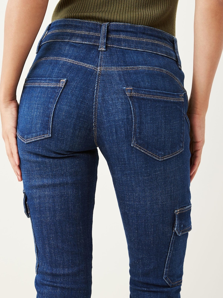 Inky Blue Lift, Slim And Shape Slim Cargo Jeans - Image 4 of 6
