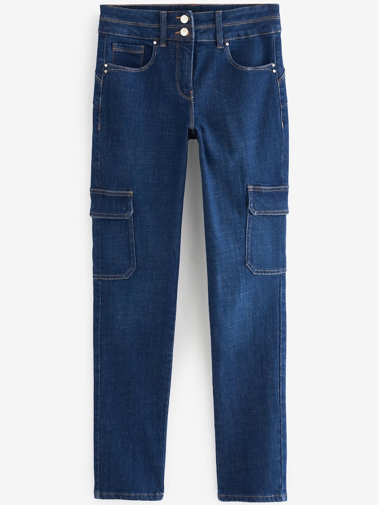 Inky Blue Lift, Slim And Shape Slim Cargo Jeans - Image 5 of 6