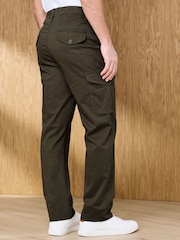 Zaļš - Cotton Traders Signature Stretch Cargo bikses 33" - Attēls 2 no 4