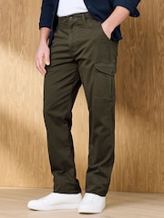 Zaļš - Cotton Traders Signature Stretch Cargo bikses 33" - Attēls 3 no 4