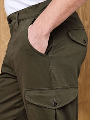 Zaļš - Cotton Traders Signature Stretch Cargo bikses 33" - Attēls 4 no 4