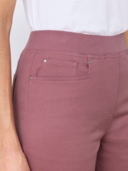 Cotton Traders Pink Premium Pull On Twill Straight Leg Jeans 25" - Image 4 of 4