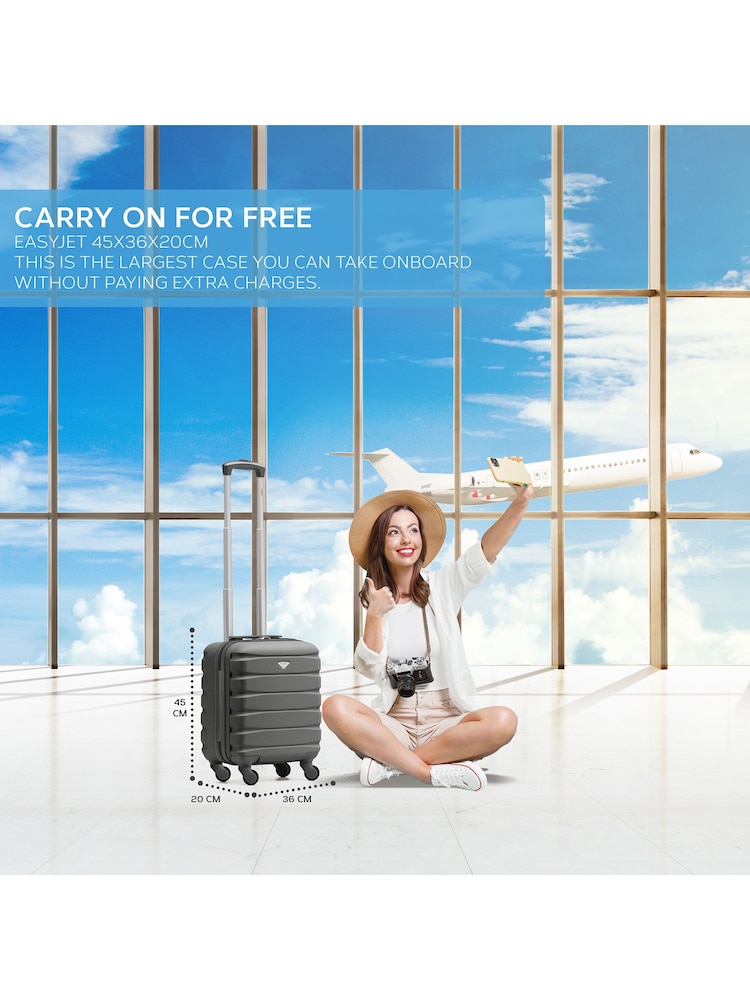 Flight Knight 45x36x20cm EasyJet Underseat 4 Wheel ABS Hard Case Cabin Carry On Hand Luggage - Image 2 of 7