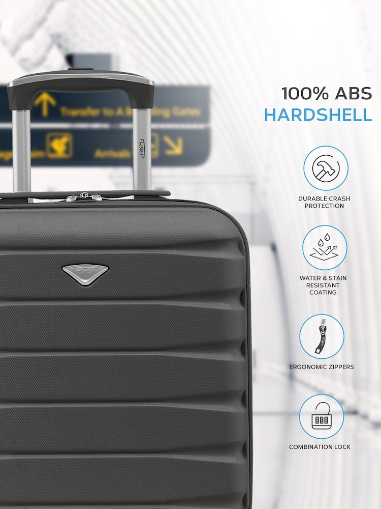 Flight Knight 45x36x20cm EasyJet Underseat 4 Wheel ABS Hard Case Cabin Carry On Hand Luggage - Image 4 of 7