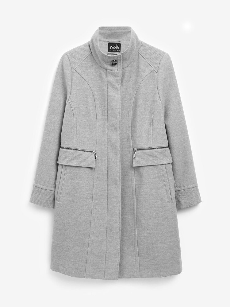 معطف رمادي صوف صناعي من Wallis - Image 1 of 1
