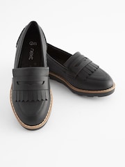 Black Standard Fit (F) School Tassel Loafers - Image 1 of 6