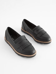 Black Standard Fit (F) School Tassel Loafers - Image 3 of 6