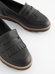 Black Standard Fit (F) School Tassel Loafers - Image 4 of 6