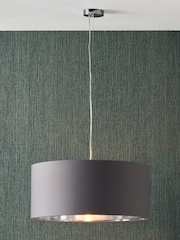 Pacific Grey Elin 55cm Poly Cotton Silver Lining Shade - Image 1 of 3
