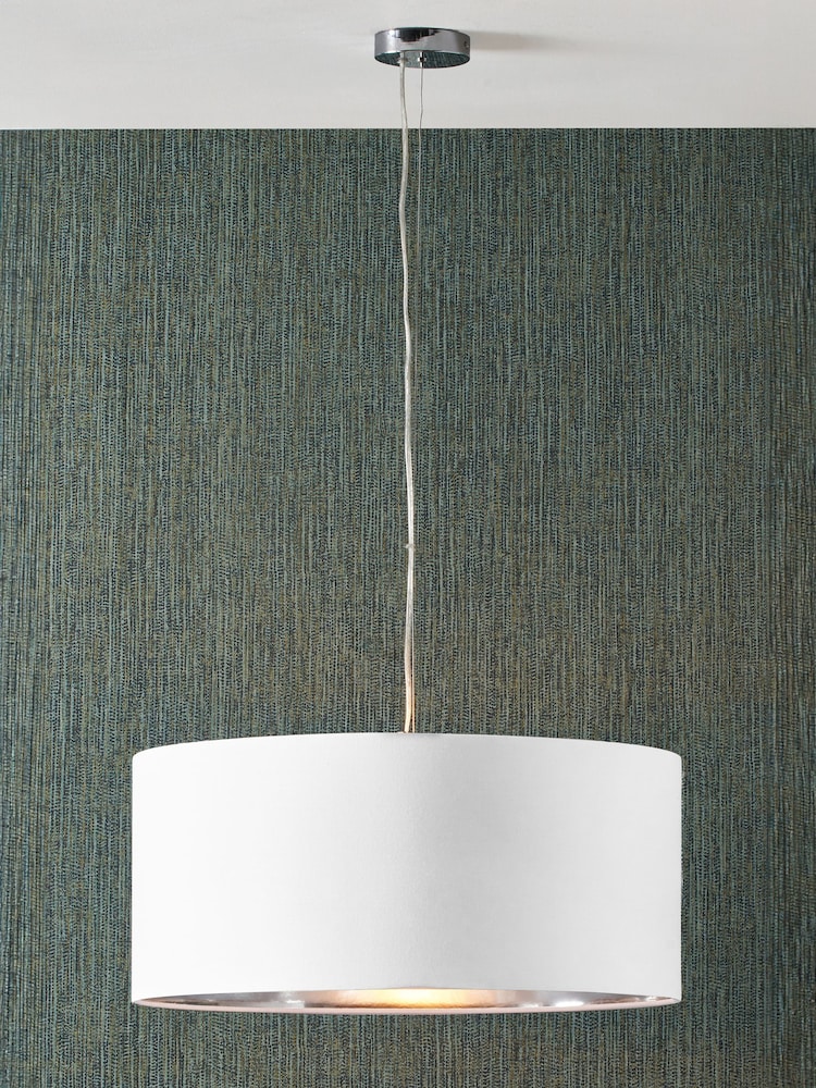 Pacific Ivory Elin 55cm Poly Cotton  Silver Lining Shade - Image 1 of 3