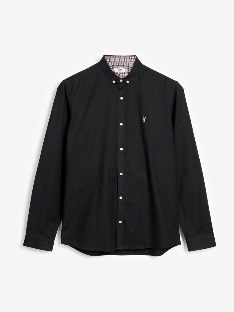 Black Long Sleeve Stretch Oxford Shirt - Image 1 of 1