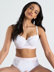 Pour Moi White Logo Elastic High Leg Knickers - Image 2 of 4