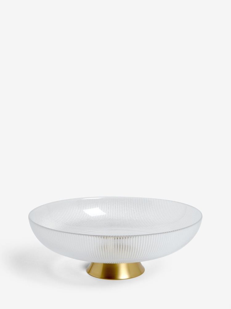 Clear Glass Extra Large Footed Bowl - Image 2 of 4