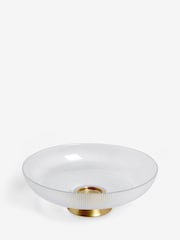 Clear Glass Extra Large Footed Bowl - Image 3 of 4