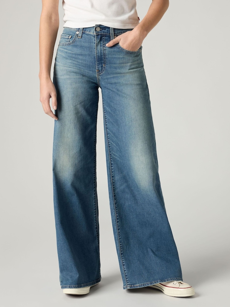 Quiet Cool Blue - Levi's® 728 hohe Taille, weites Bein Jeans - Bild 1 von 6
