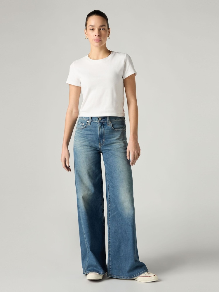 Quiet Cool Blue - Levi's® 728 hohe Taille, weites Bein Jeans - Bild 2 von 6