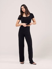 LOVALL Black Lightweight Short Sleeve Top - Image 4 of 4