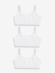 White Strappy Crop Top 3 Pack (5-16yrs) - Image 1 of 3