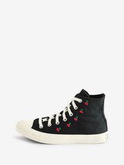 Converse Black Cherry Print Chuck Taylor All Star Trainers - Image 2 of 9