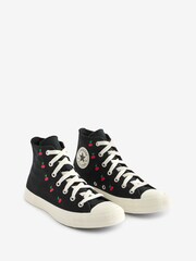 Converse Black Cherry Print Chuck Taylor All Star Trainers - Image 3 of 9