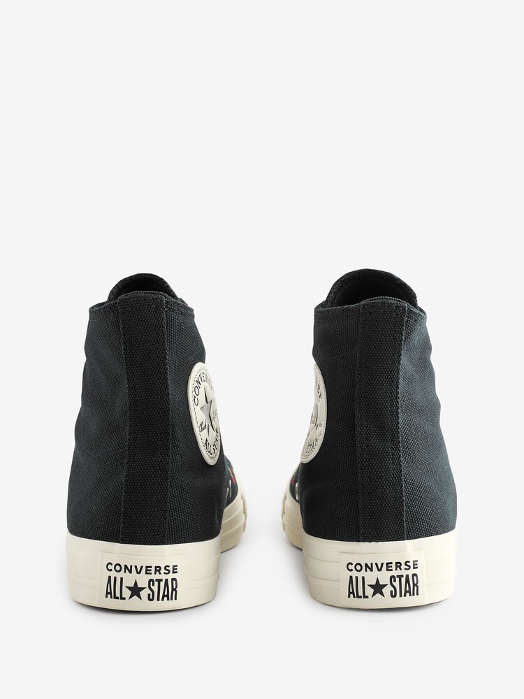 Converse Black Cherry Print Chuck Taylor All Star Trainers - Image 4 of 9