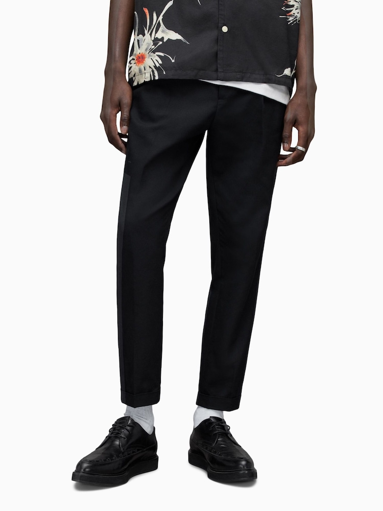 AllSaints Black Tallis Trousers - Image 2 of 9 AllSaints Black Tallis Trousers - Image 2 of 9