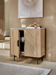 Natural Valencia Marble Mango Wood Small Sideboard - Image 3 of 9