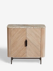 Natural Valencia Marble Mango Wood Small Sideboard - Image 6 of 9