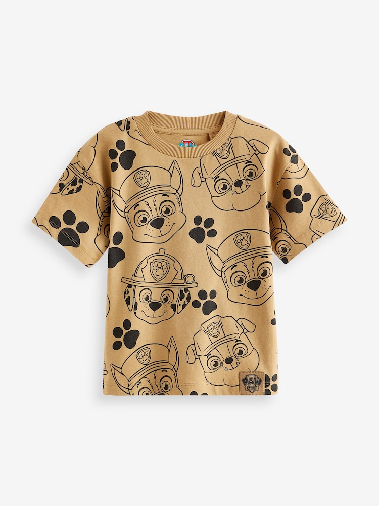 Tan Brown PAW Patrol All-Over-Printed License T-Shirt (3mths-8yrs) - Image 1 of 3