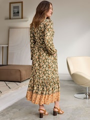 Cotton Traders Green Jersey Tiered Maxi Dress - Image 2 of 4