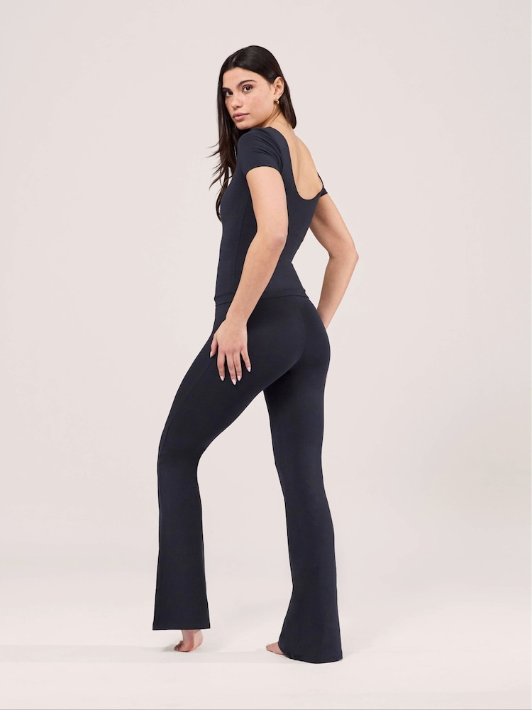 LOVALL Blue Petite Lightweight Flare Leggings - Image 6 of 6