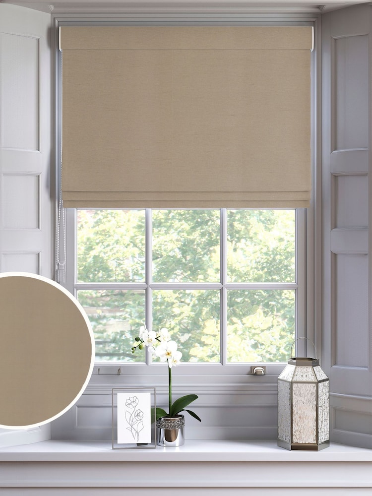 Latte Natural Eloise Made To Measure Roman Blind - Image 1 of 5