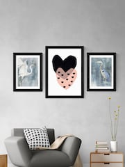 East End Prints Black Two Hearts Framed Print - Image 3 of 3
