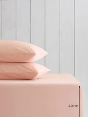 Pink Blush Cotton Rich Extra Deep Fitted Sheet - Image 2 of 2