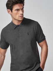 Anthrazitgrau - Reguläre Passform - Piqué-Poloshirt Kurzarm - Image 1 of 5