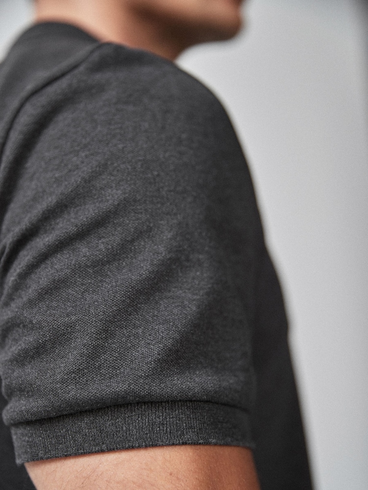 Anthrazitgrau - Reguläre Passform - Piqué-Poloshirt Kurzarm - Image 4 of 5