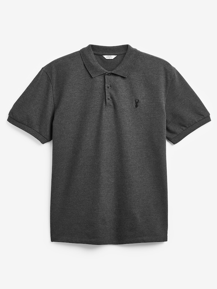 Anthrazitgrau - Reguläre Passform - Piqué-Poloshirt Kurzarm - Image 5 of 5