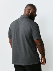 Grey Charcoal Regular Fit Short Sleeve Pique Polo Shirt - Image 8 of 12