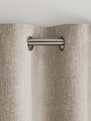 Natural Heavyweight Chenille Super Thermal Eyelet Door Curtain - Image 3 of 5