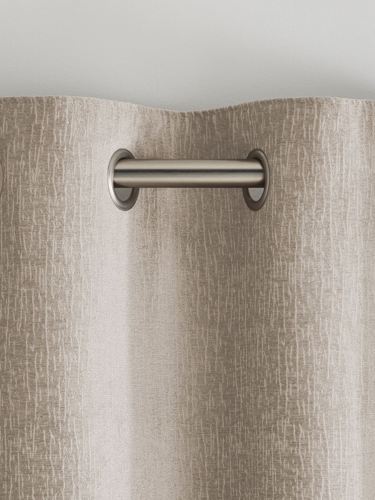 Natural Heavyweight Chenille Super Thermal Eyelet Door Curtain - Image 3 of 5