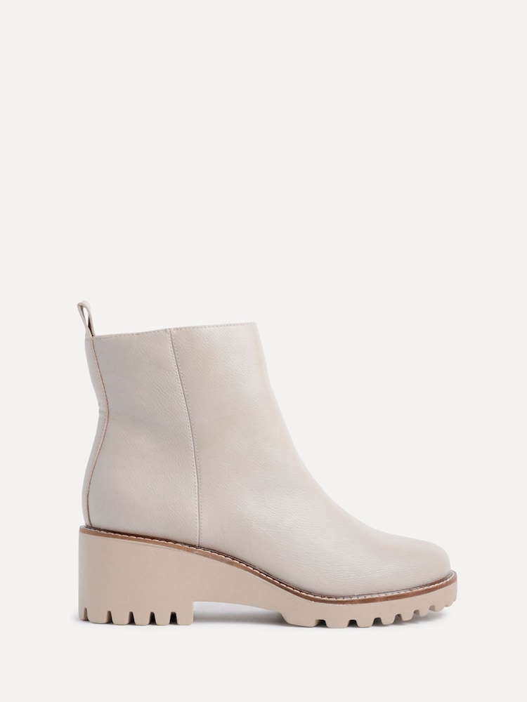 Linzi Natural Greta Ankle Boots with Small Platform Heel - Image 2 of 5