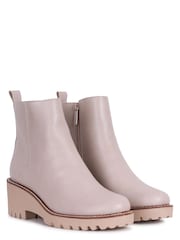 Linzi Natural Greta Ankle Boots with Small Platform Heel - Image 4 of 5