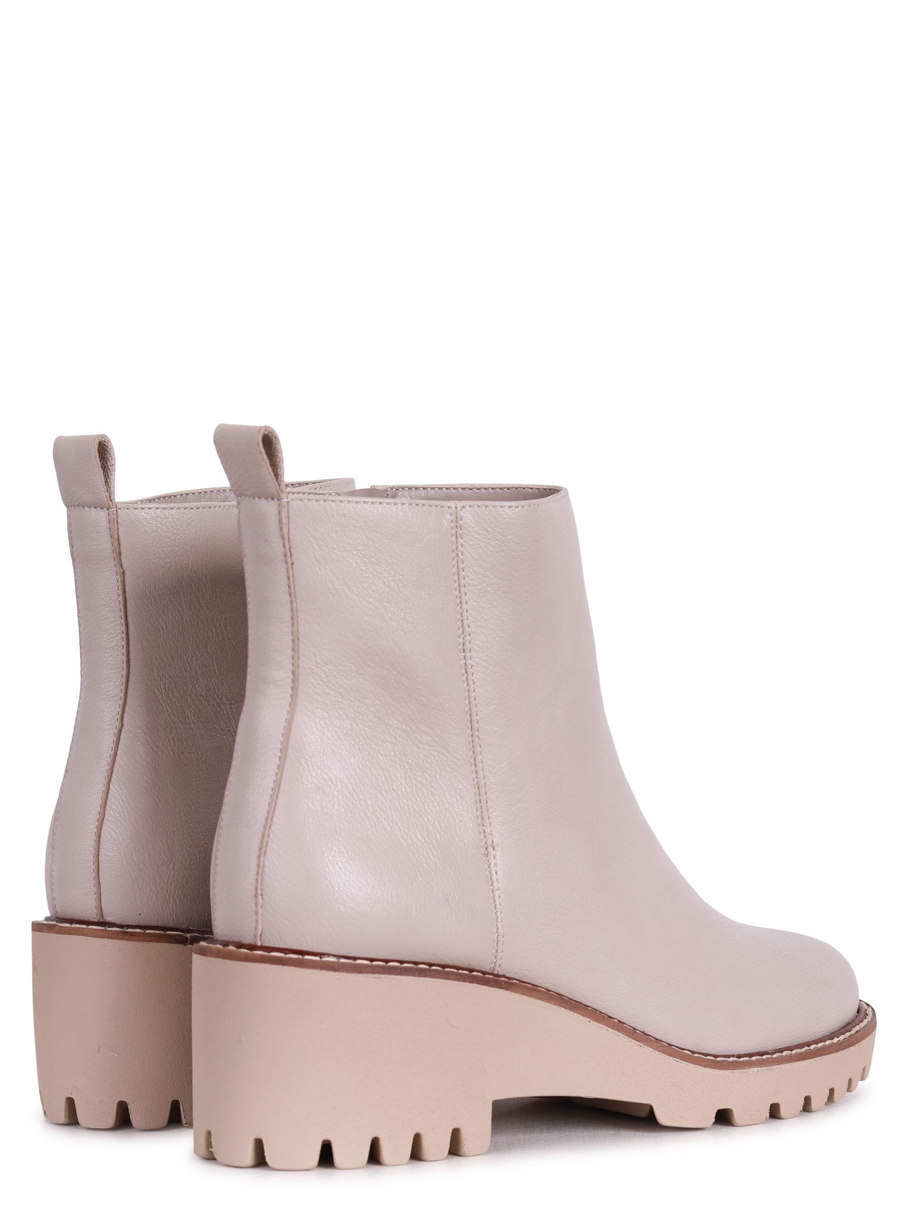 Buy Linzi Natural Greta Ankle Boots with Small Platform Heel from Next Germany