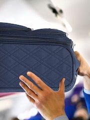 Flight Knight Quilted Navy Bag - Image 6 of 7