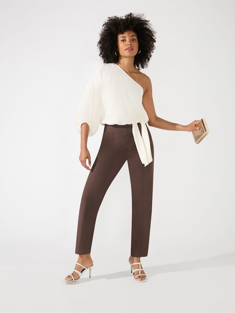 Ro&Zo Side Zip Brown Trousers - Image 2 of 3