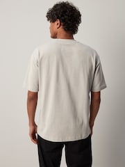 Grey Single Relaxed Fit Graphic Heavyweight T-Shirt - Image 3 of 8