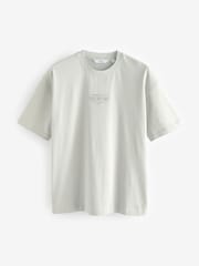 Grey Single Relaxed Fit Graphic Heavyweight T-Shirt - Image 6 of 8